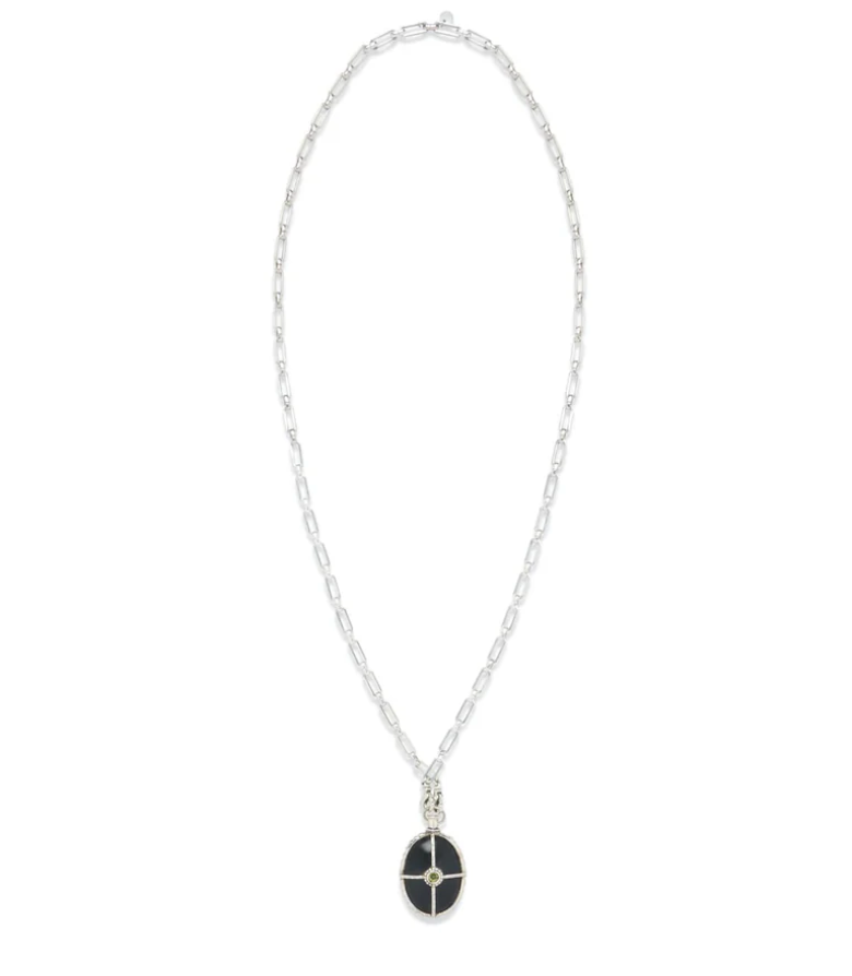 Sautoir Octave Argent Onyx Noir - Room Service