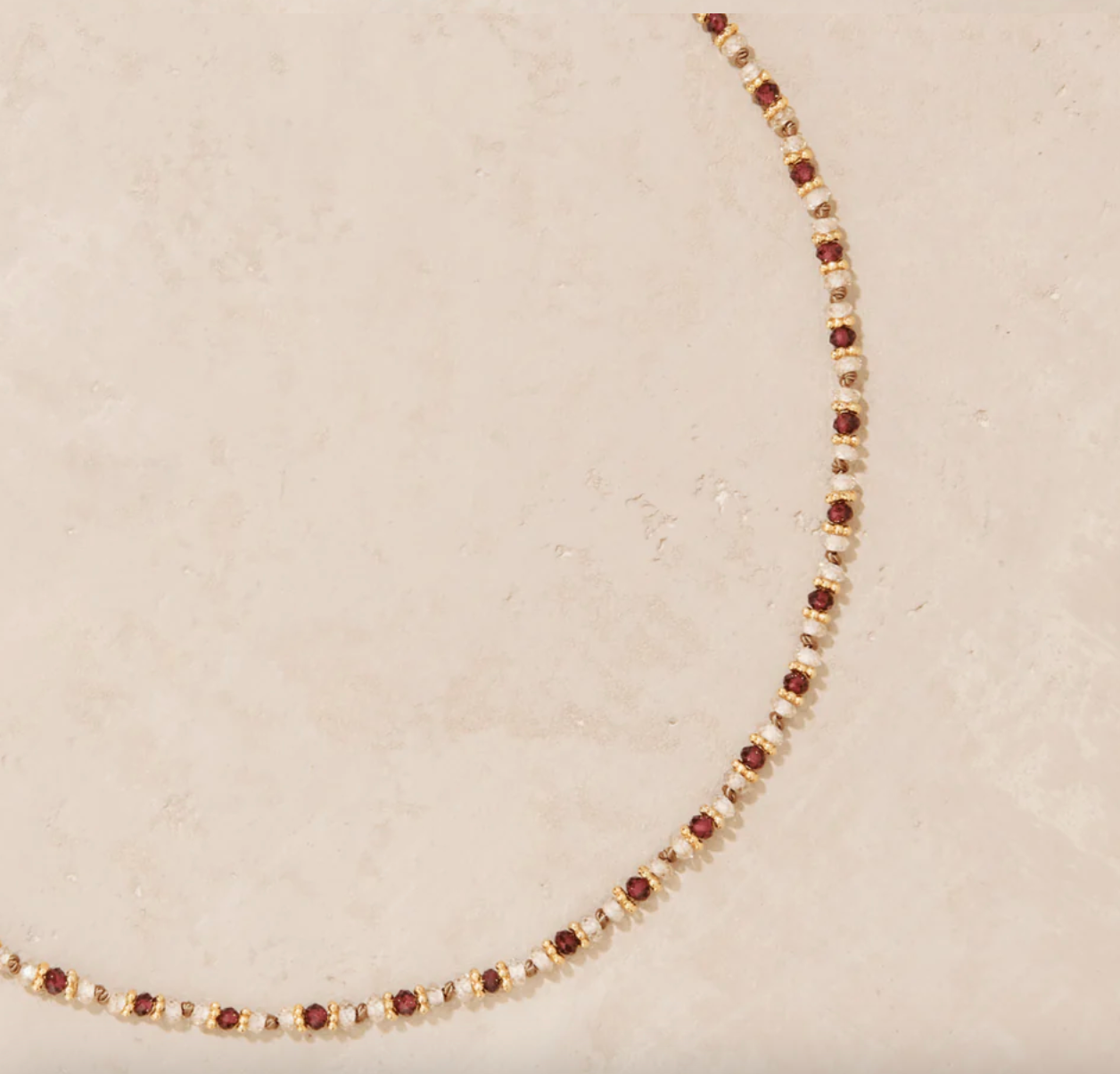 Collier Kravat Grenat - Tityaravy