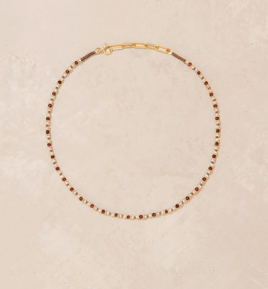 Collier Kravat Grenat - Tityaravy