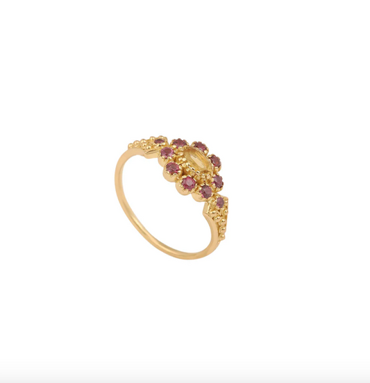 Bague Anne Citrine Grenat - Dorothée Sausset
