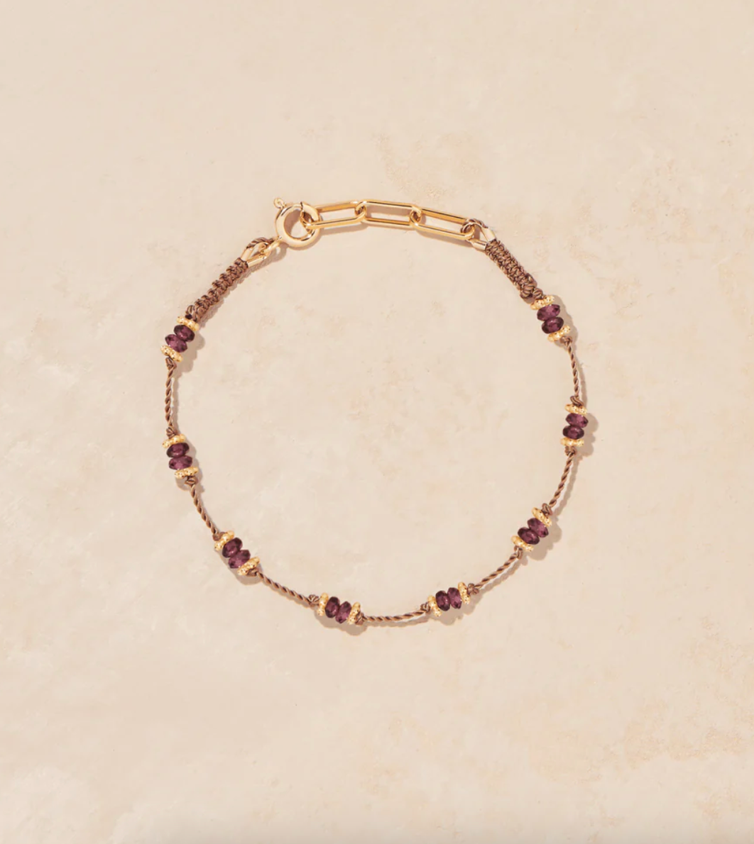 Bracelet Tiare Grenat Rhodolite - Tityaravy