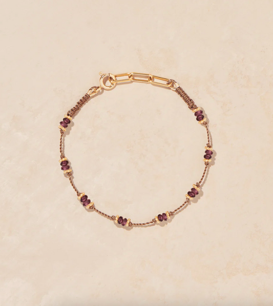 Bracelet Tiare Grenat Rhodolite - Tityaravy