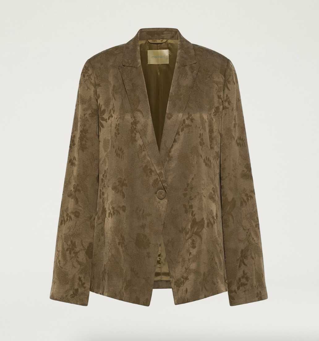 Veste Mayfair Cupro Jacquard Verde Militare - Momoni