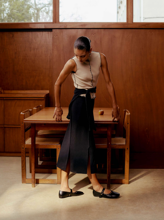 Ballerine Ginger Noir - Socque