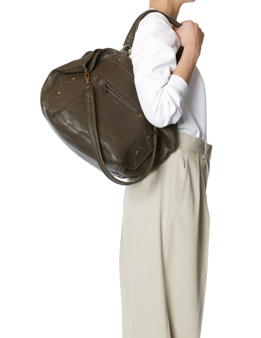 Sac Roger Agneau Kaki - Jérôme Dreyfuss