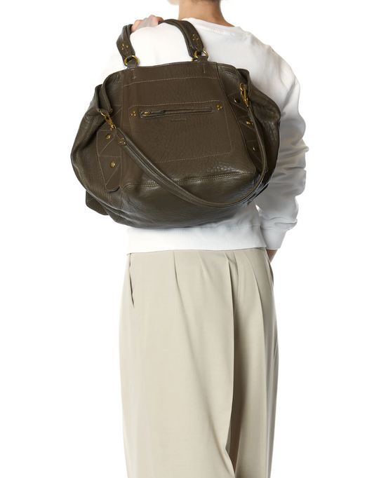 Sac Roger Agneau Kaki - Jérôme Dreyfuss