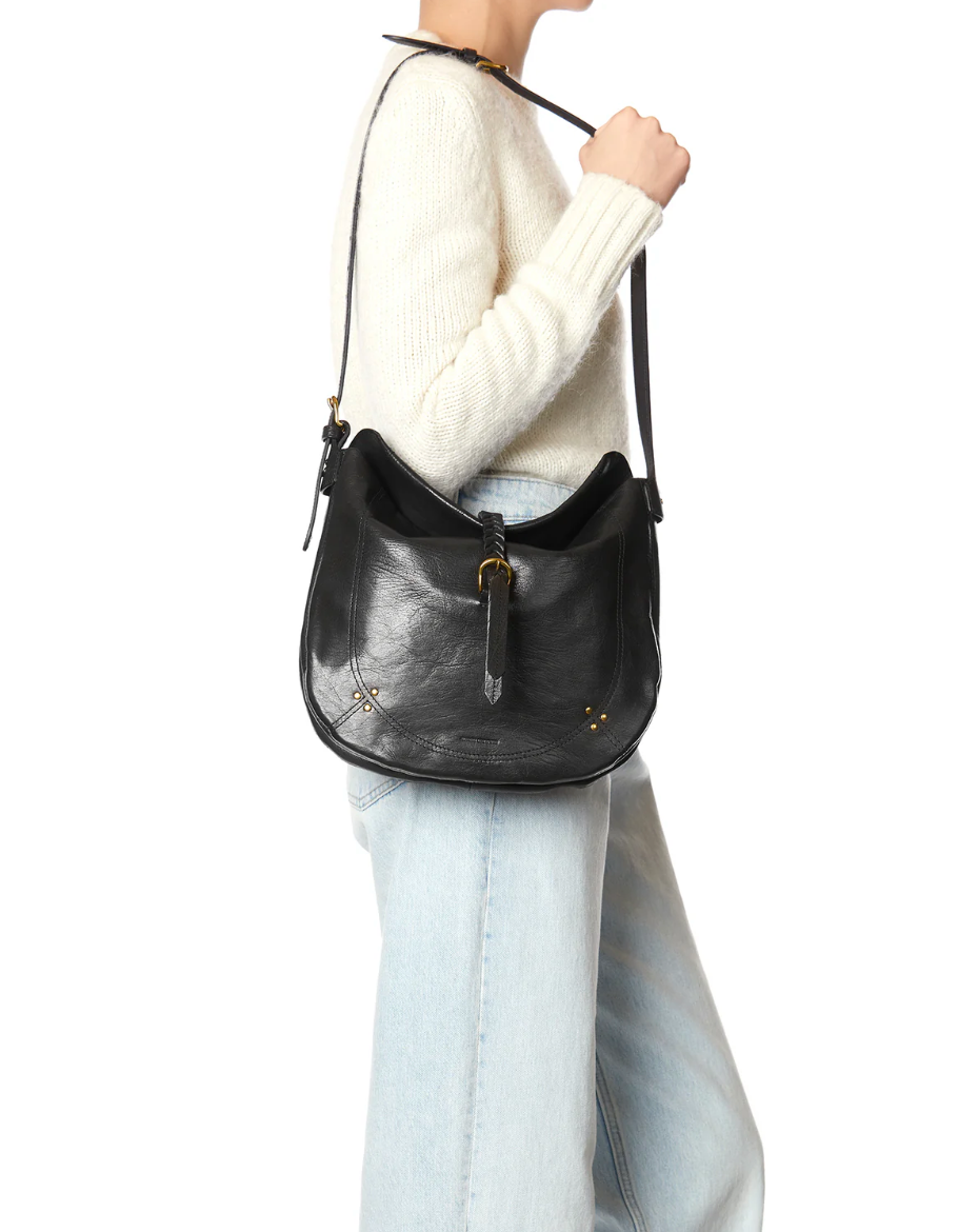 Sac Luis Chèvre Noir Grainé - Jérôme Dreyfuss