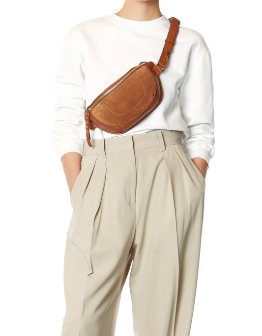 Sac Banane Lino Croute Velours Caramel - Jérôme Dreyfuss