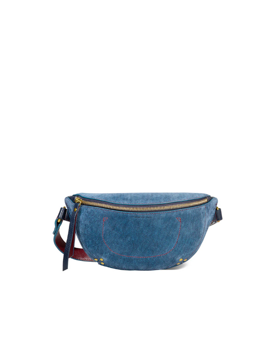 Sac Banane Lino Croûte Velours Jeans - Jérôme Dreyfuss