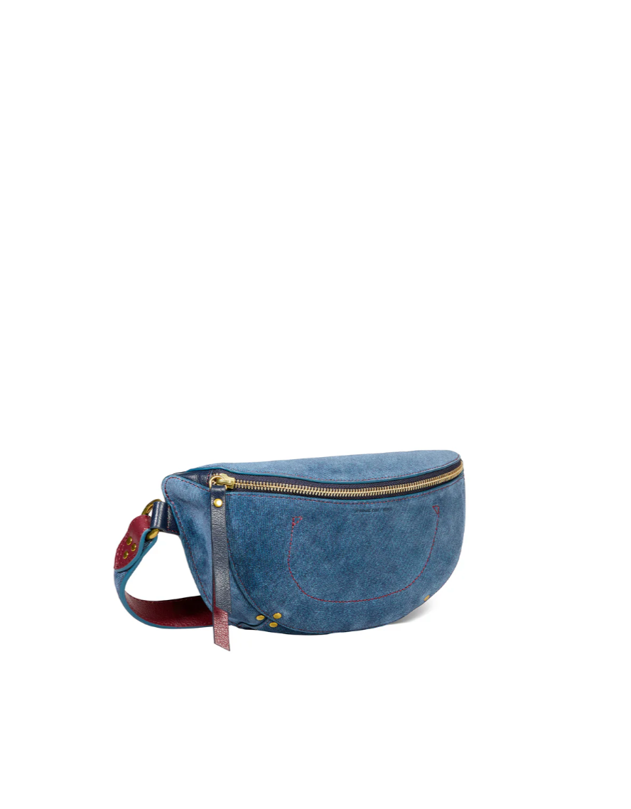 Sac Banane Lino Croûte Velours Jeans - Jérôme Dreyfuss