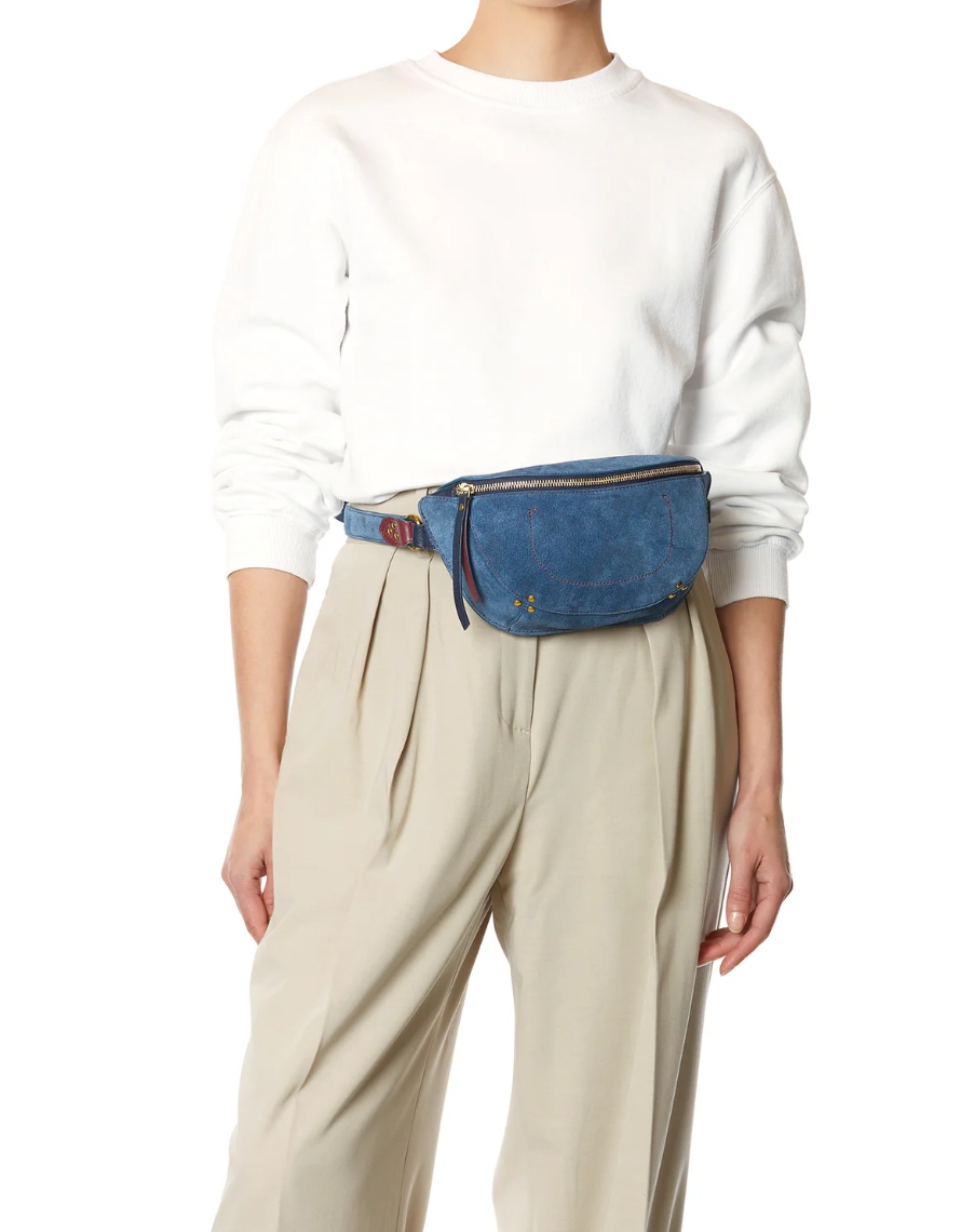 Sac Banane Lino Croûte Velours Jeans - Jérôme Dreyfuss