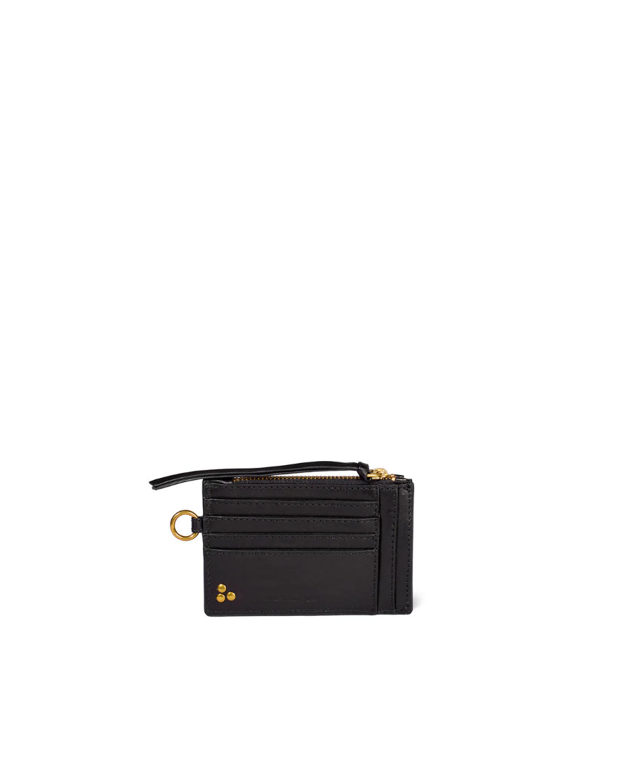 Porte Cartes Lucky Vachette Noir Brass - Jérôme Dreyfuss