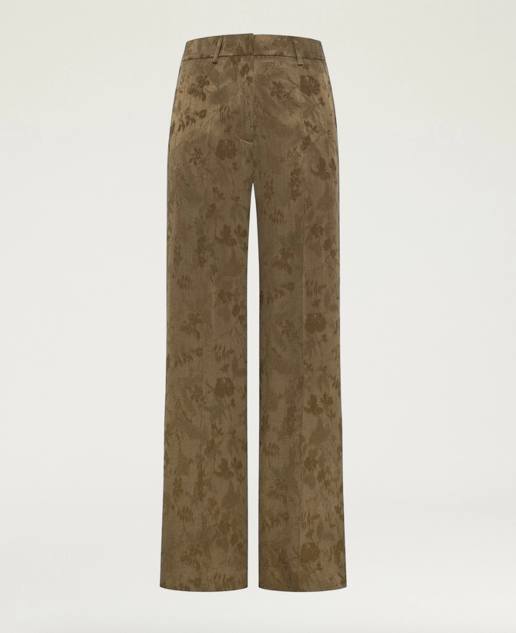 Pantalon Milton Cupro Jacquard Vert Militare - Momoni