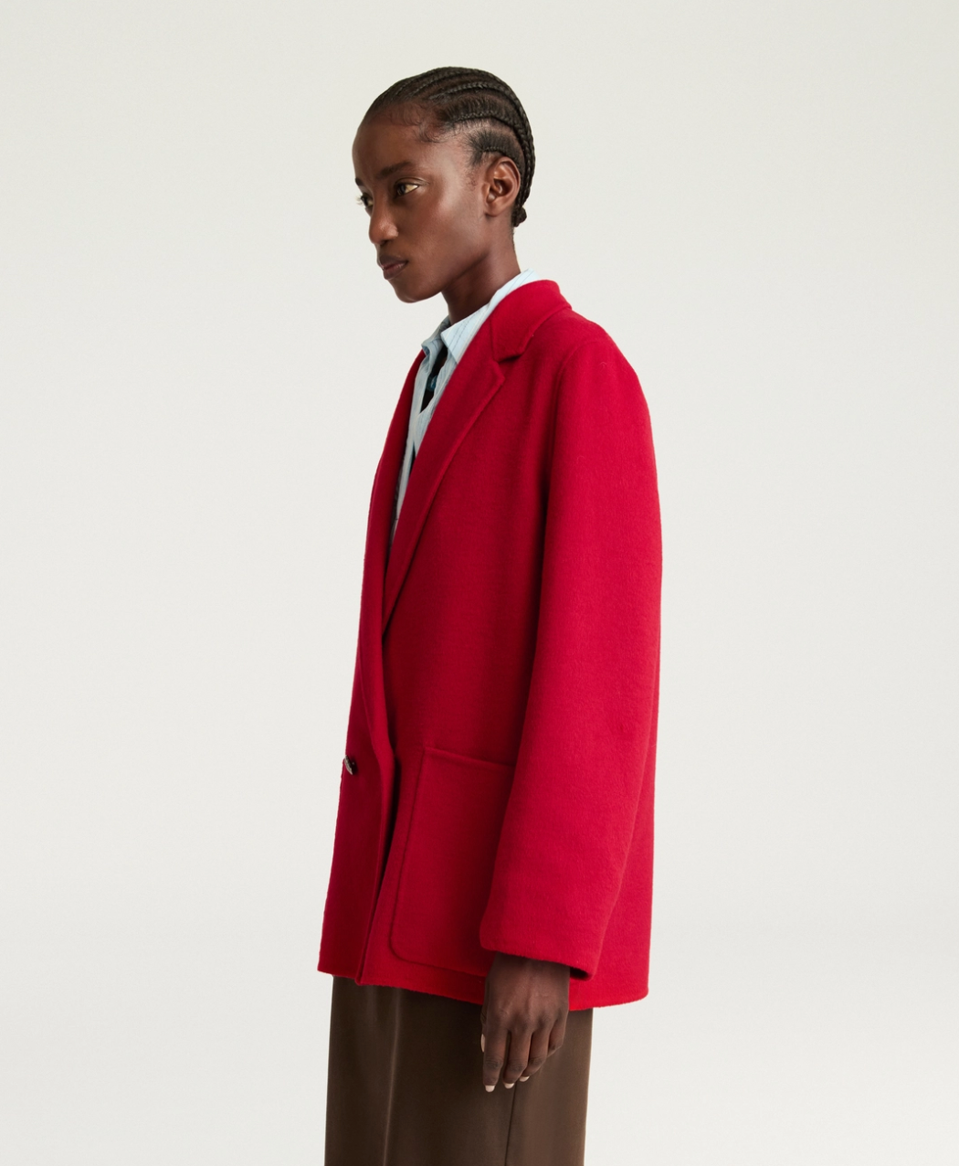 Manteau Evelyn Laine Rouge - Momoni