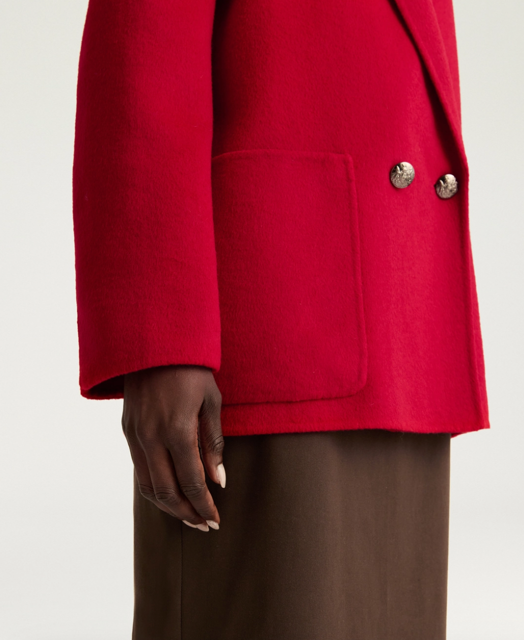 Manteau Evelyn Laine Rouge - Momoni