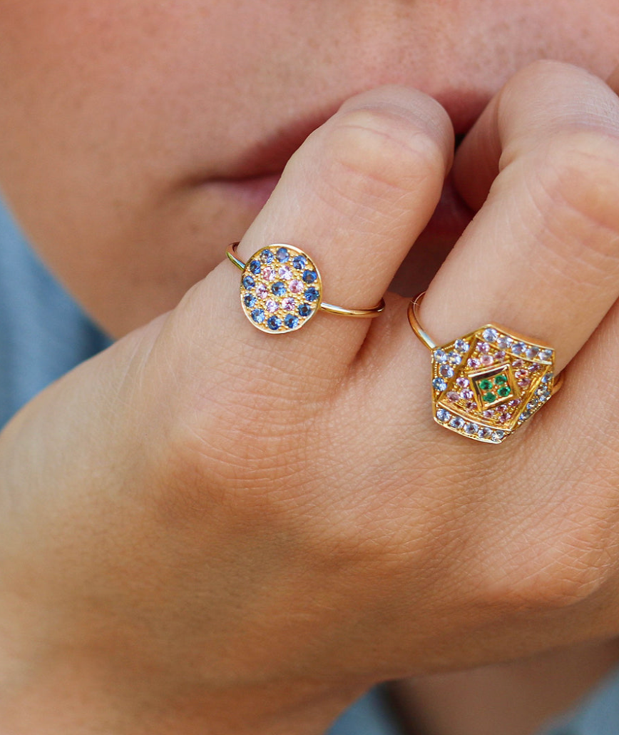 Bague Babystone 1 Rose - Sophie d'Agon