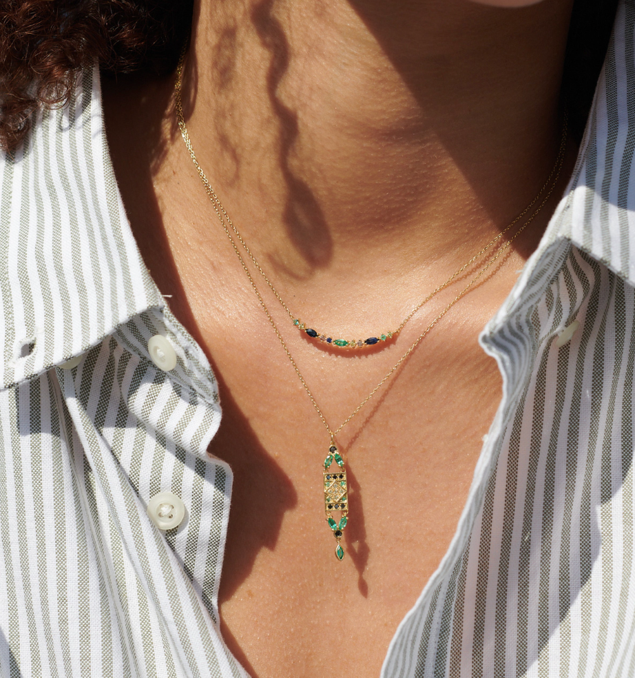 Collier Ava 1 Vert - Sophie d'Agon
