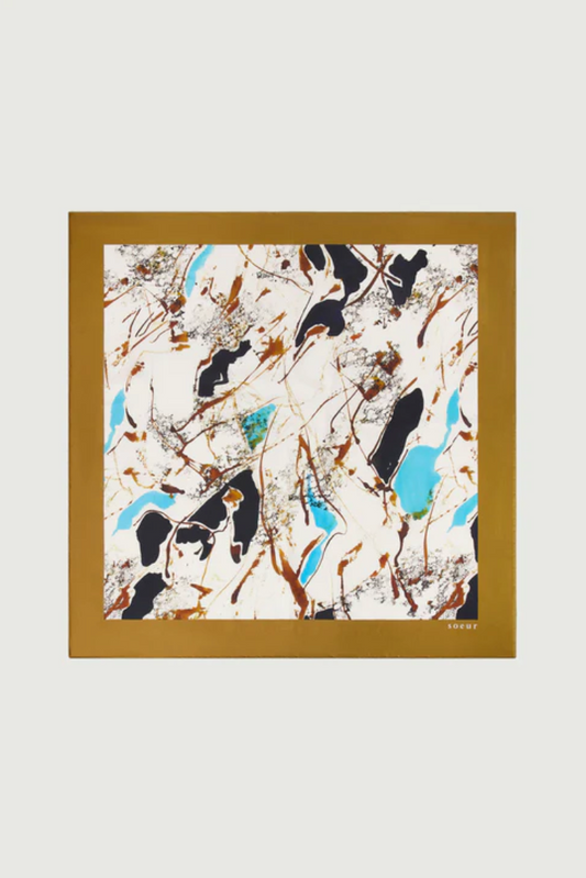 Foulard Capucine Beige/Turquoise - Soeur