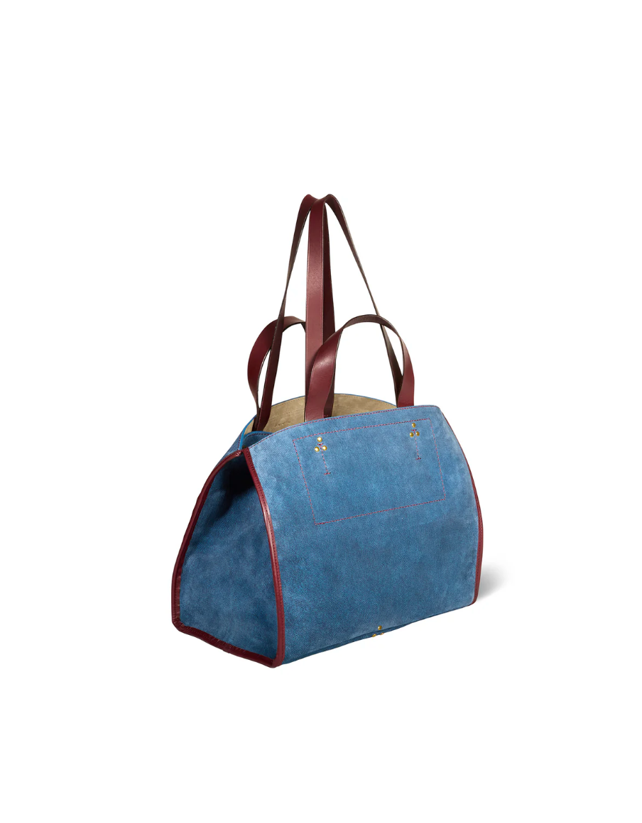 Cabas Léon M Croûte Velours Jeans - Jérôme Dreyfuss