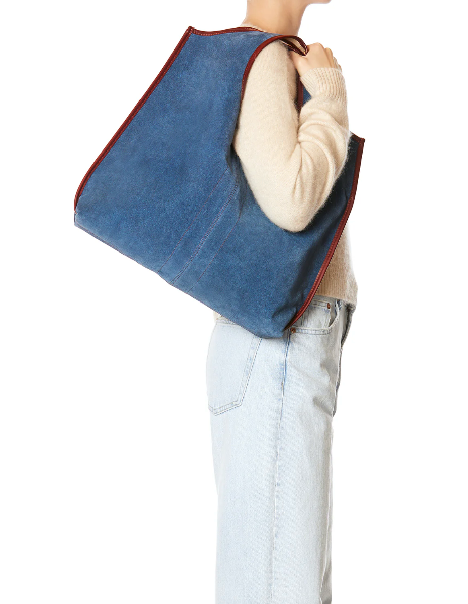 Cabas Paco Croûte Velours Jeans - Jérôme Dreyfuss