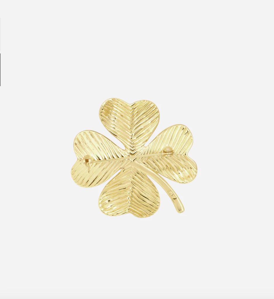Broche Shamrock Émaillée Gris - Alexandra Margnat