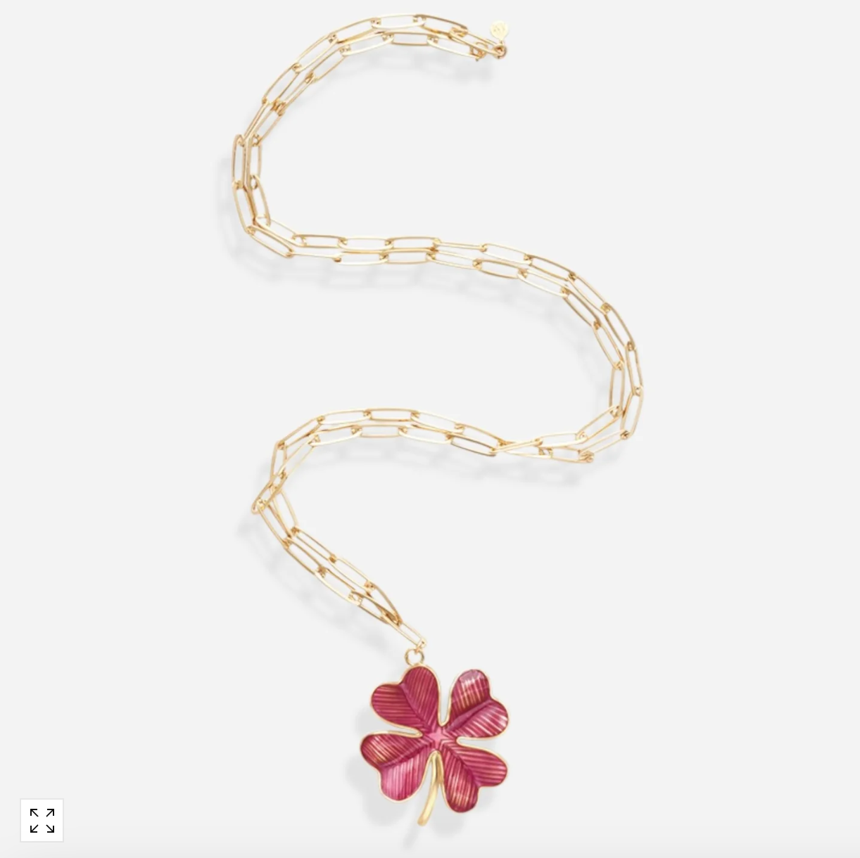 Sautoir Shamrock Prune - Alexandra Margnat