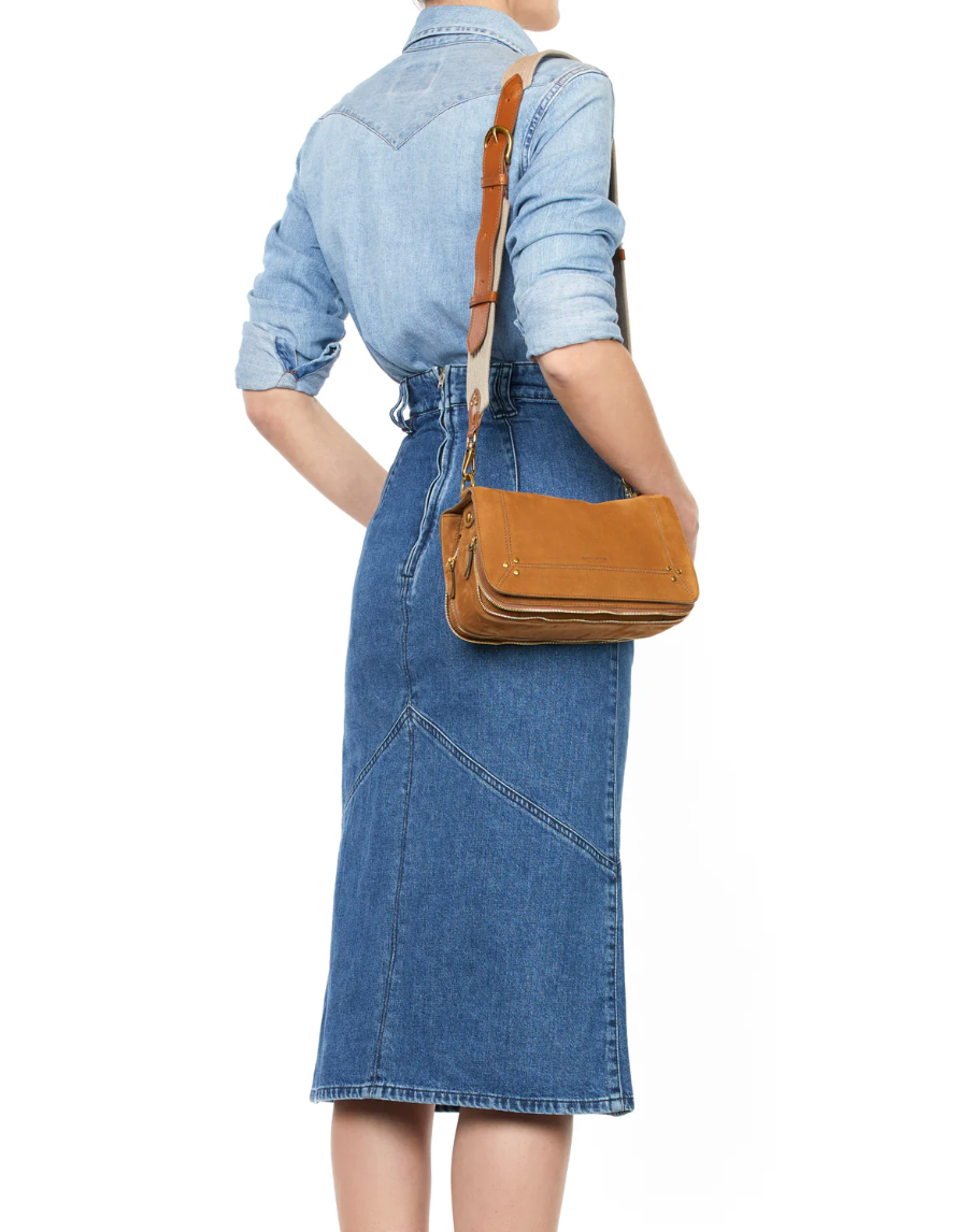 Bandoulière Sangle Large Vachette Chêne - Jérôme Dreyfuss