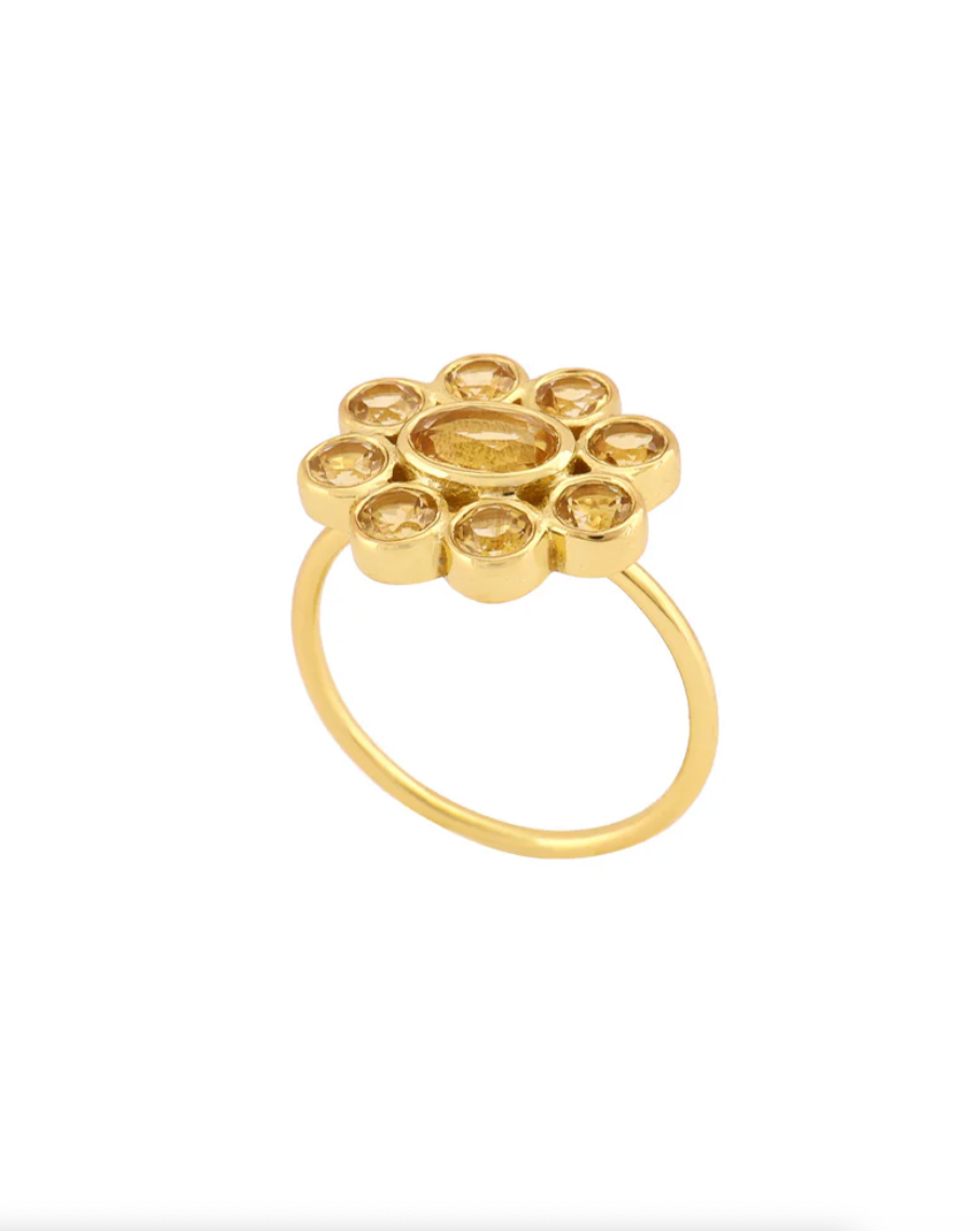 Bague 9 Planètes Citrine - Dorothée Sausset