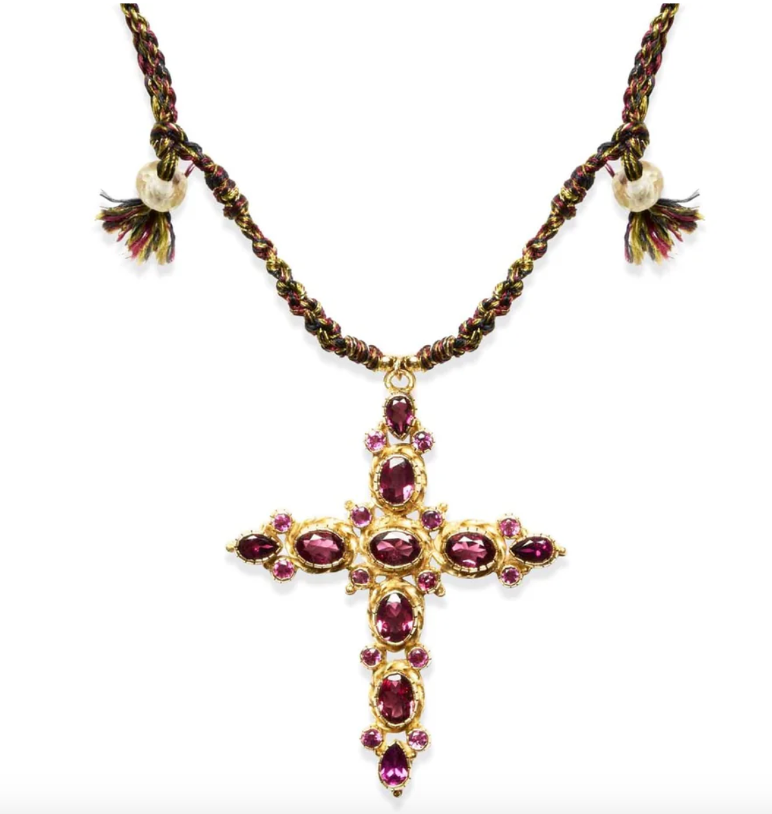 Collier Croix Grenats - Room Service