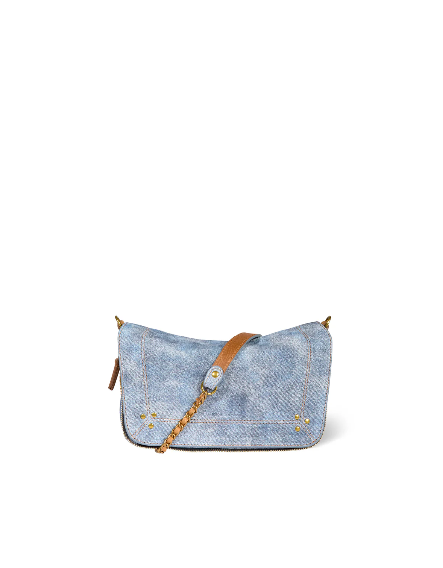 Sac Bobi S Croûte Velours Washed Jean's- Jérôme Dreyfuss