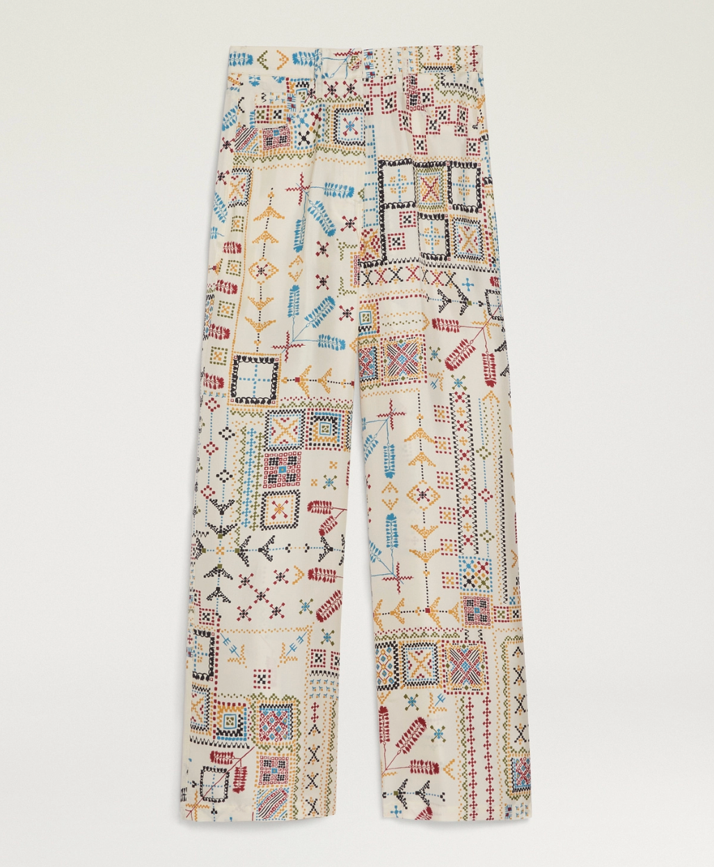 Pantalon Ortiz Imprimé Multicolore Crème - Momoni