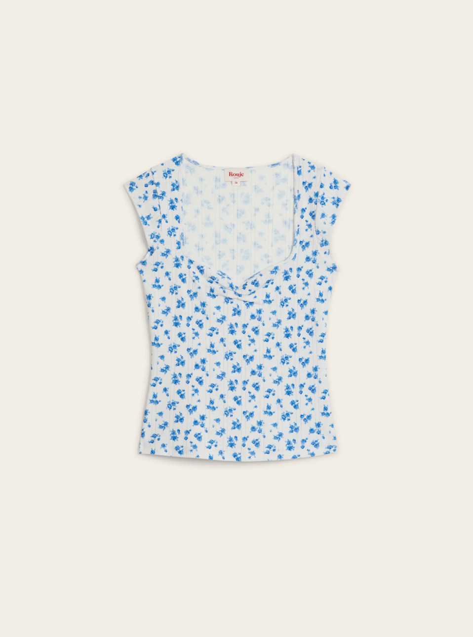 T-shirt Yuna Fleurs Bleues - Rouje
