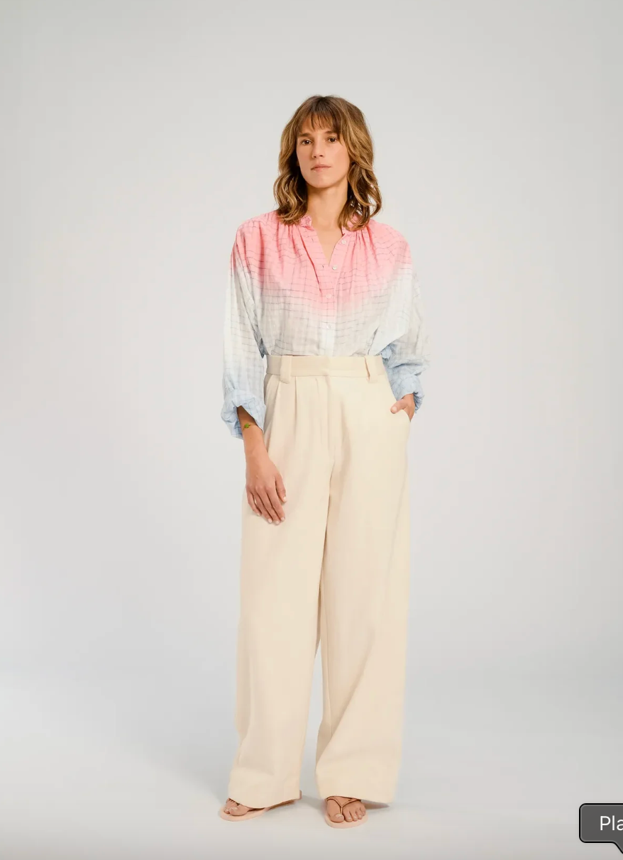 Blouse Himi Tie & Dye Bleu Ciel - V de Vinster