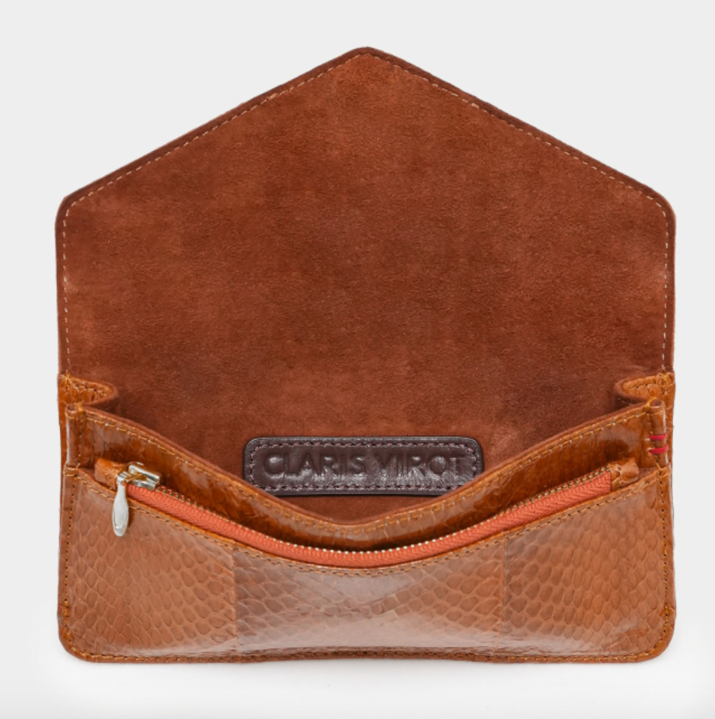 Portefeuille Long Alex Cobra Miel - Claris Virot