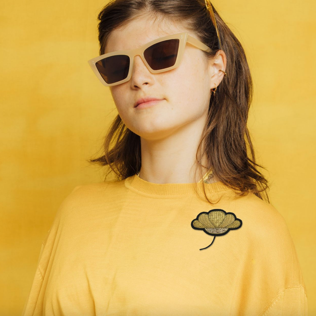 Broche Fleur Dorée - Macon & Lesquoy