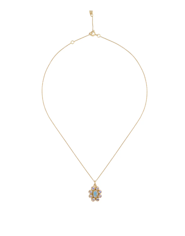 Collier 9 Planètes Pierre de Lune - Dorothée Sausset