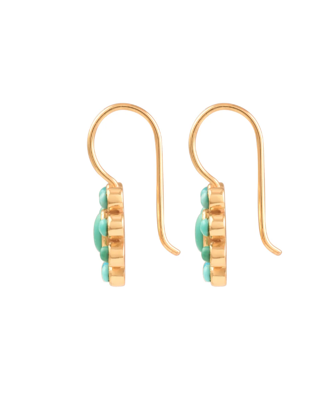 Boucles d'Oreilles 9 Planètes Turquoise - Dorothée Sausset