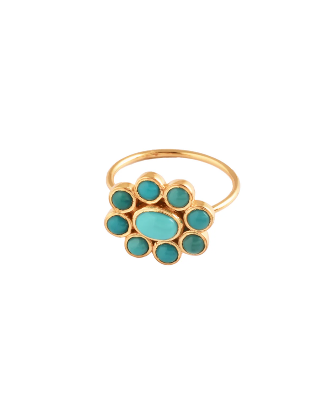 Bague 9 Planètes Turquoise - Dorothée Sausset