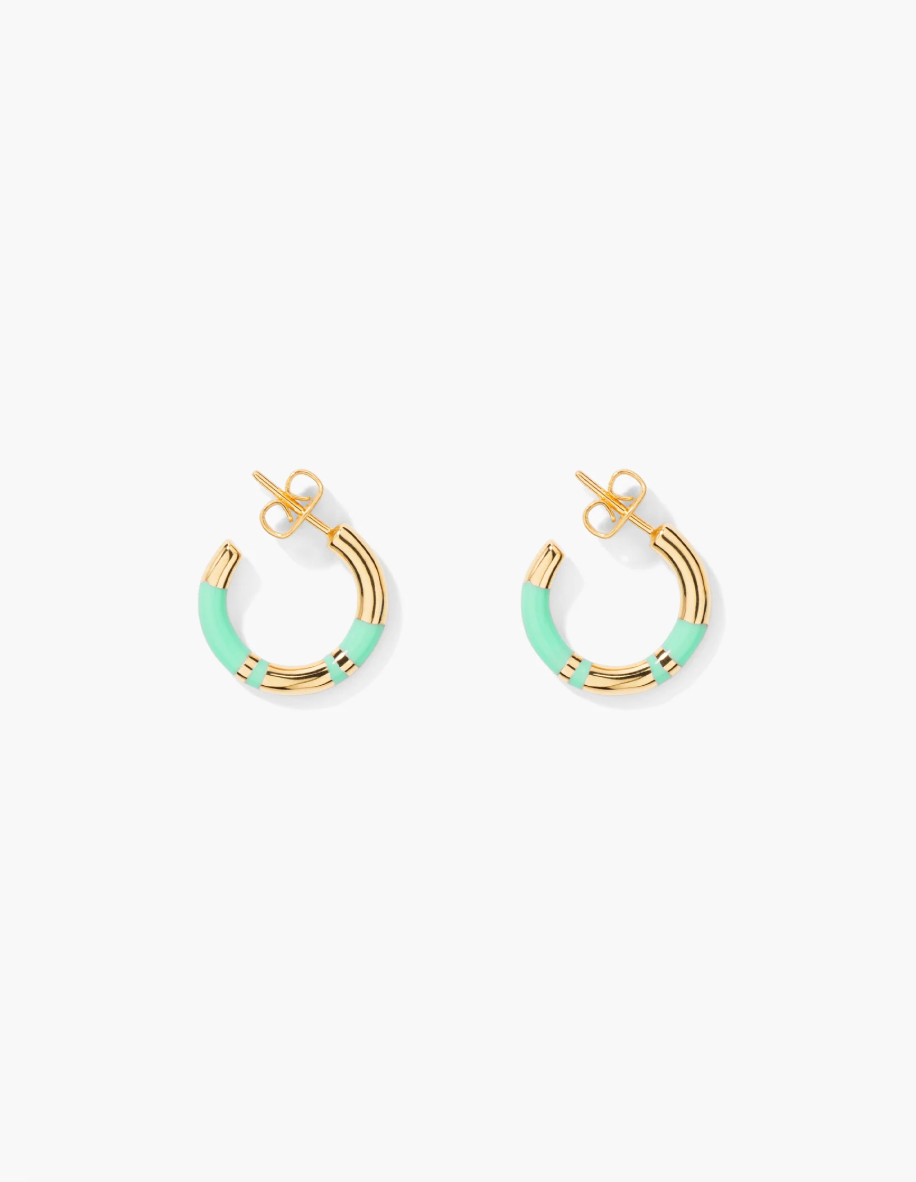 Mini Créoles Positano Aqua - Aurélie Bidermann