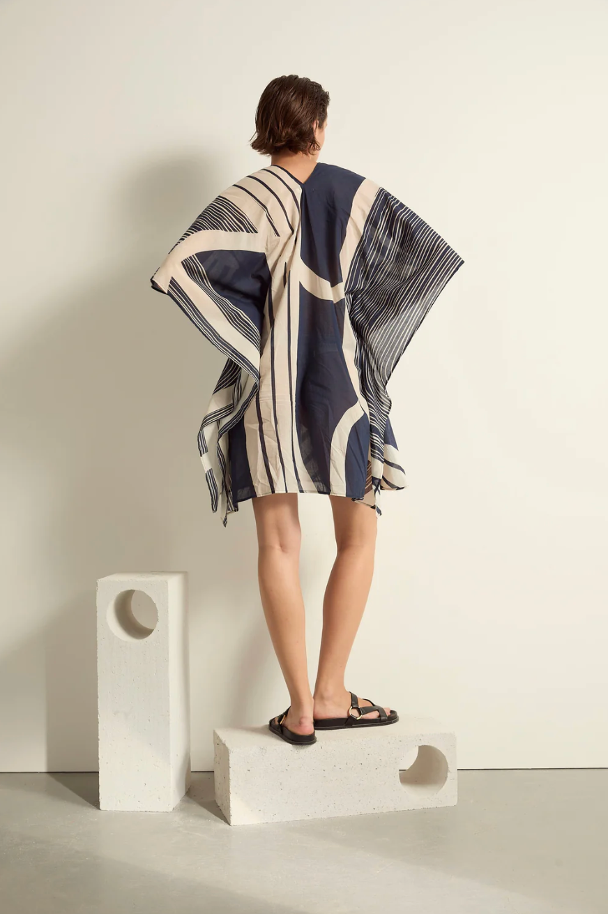 Robe Pauline Carousel Ink Blue - Mare di Latte