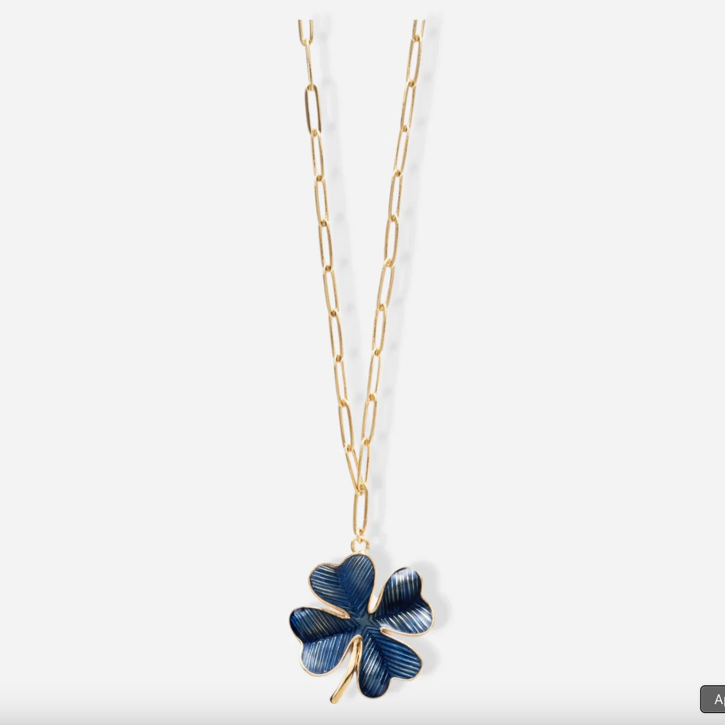 Sautoir Shamrock Émaillé Bleu - Alexandra Margnat