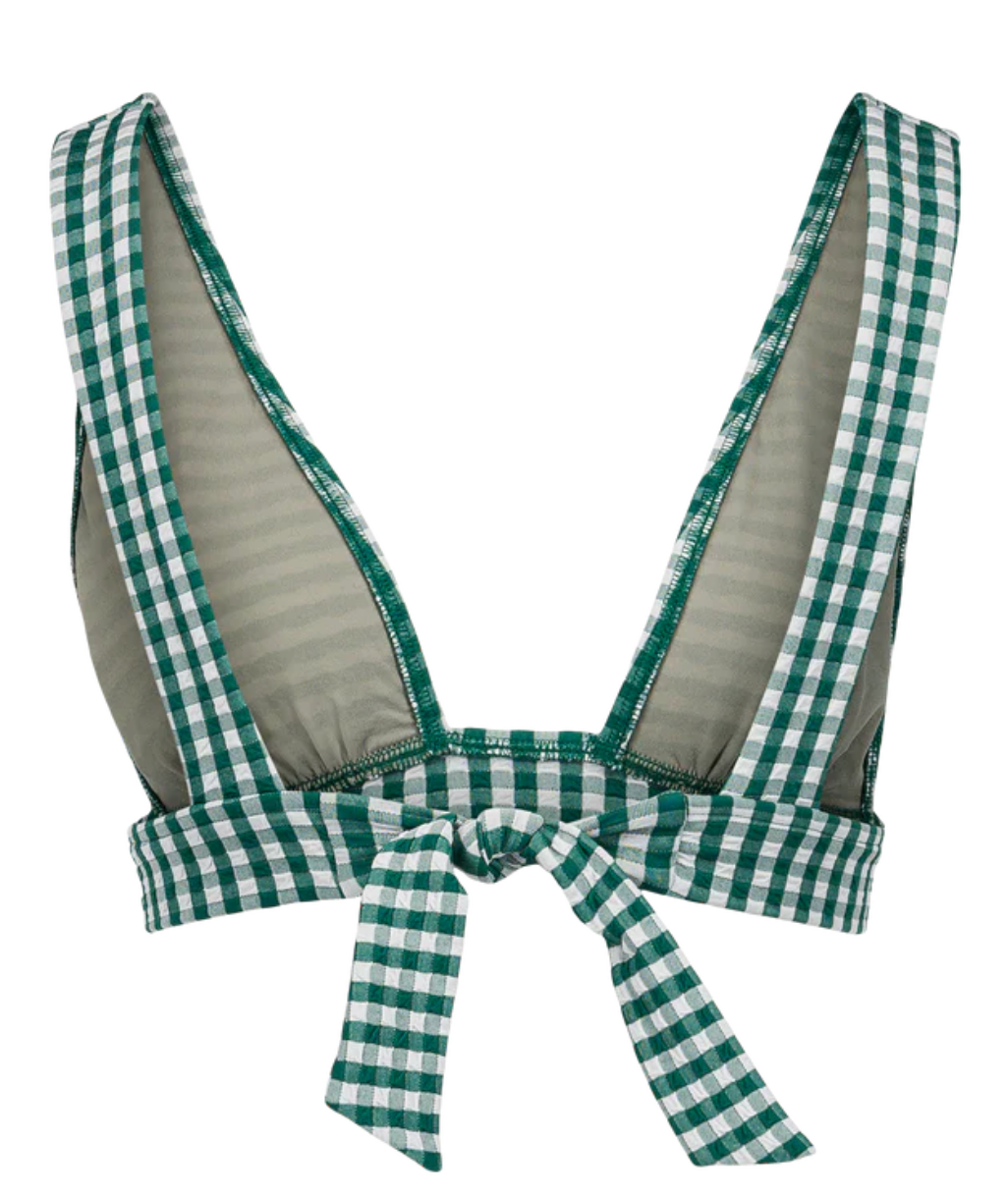 L'Ensorcelant Haut Foulard Vichy Vert - Anja