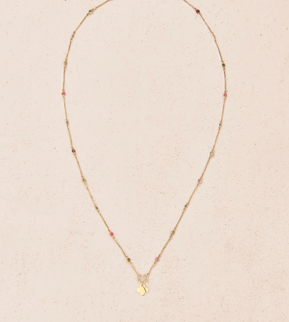 Collier Salee Diopside Rubis Rose - Tityaravy