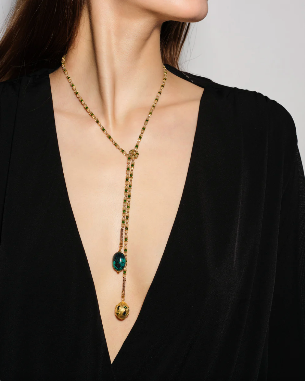 Sautoir Kravat Diopside - Tityaravy