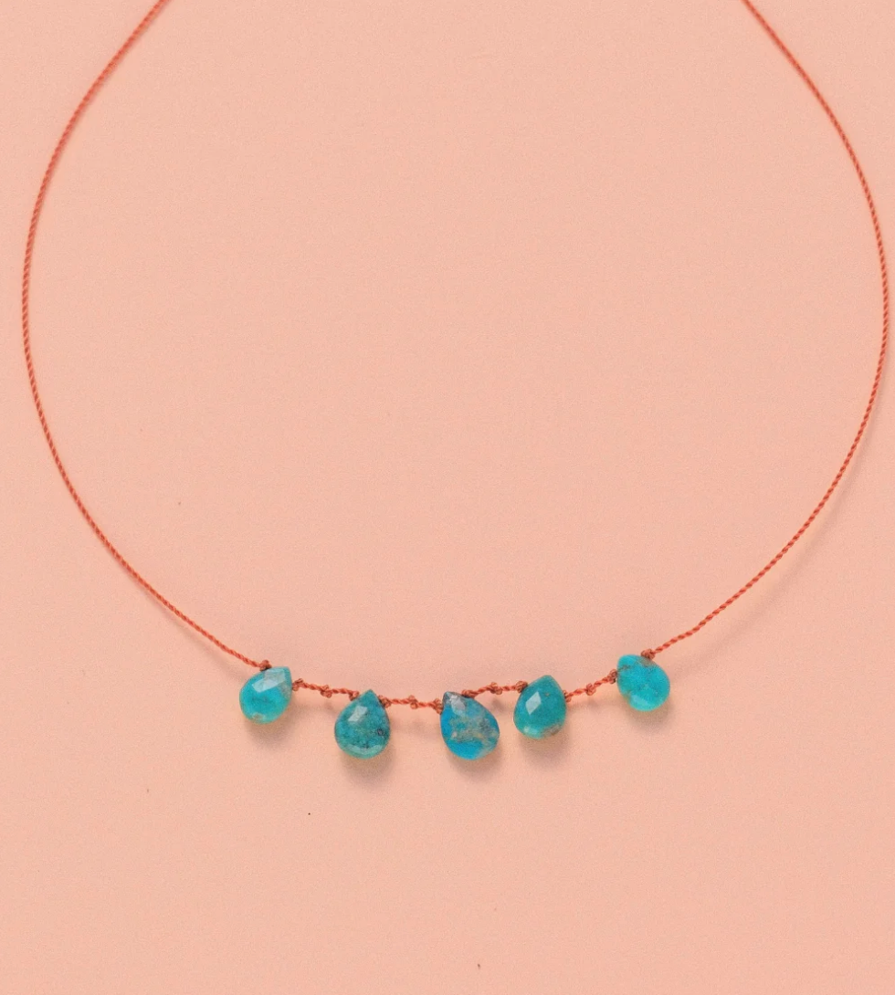 Collier 5 Gouttes Turquoises - Ivarene