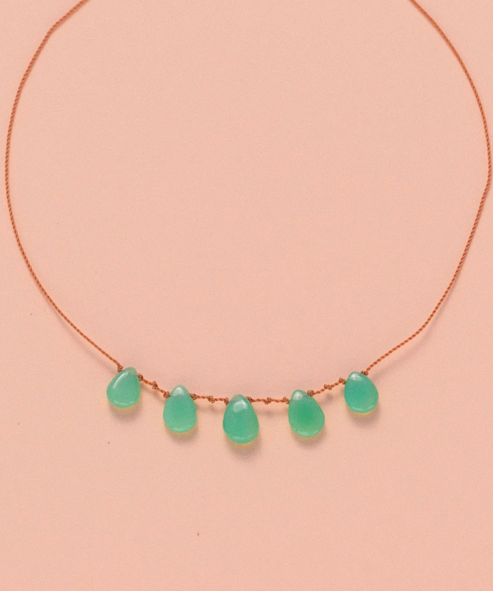 Collier 5 Gouttes Chrysoprase - Ivarene