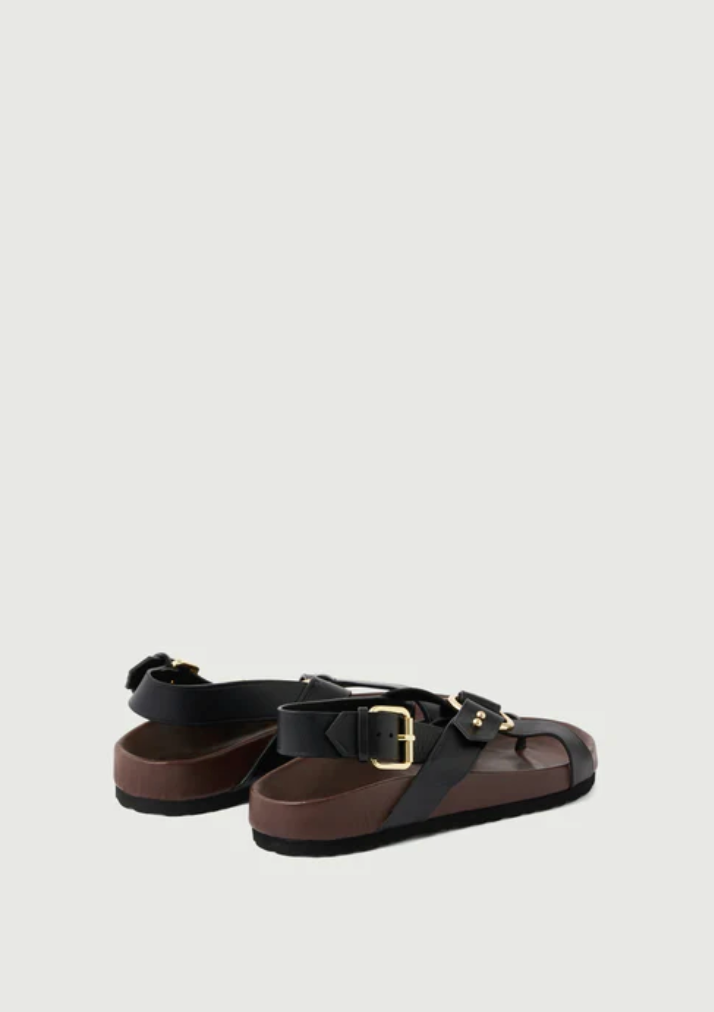Sandales Mexico Cuir Noir - Soeur