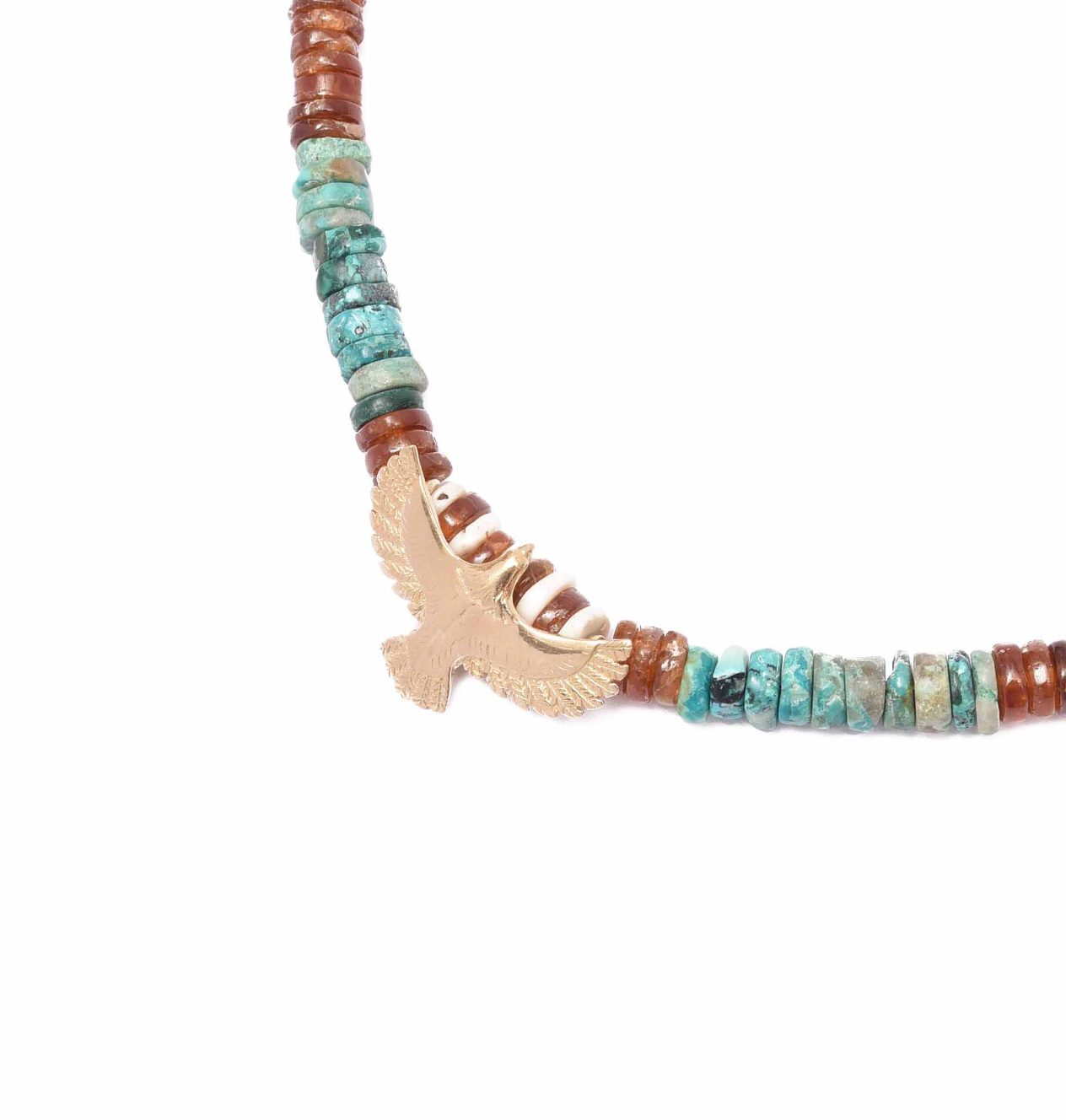 Collier Garuda Aigle Chrysocolle Hessonite - Room Service