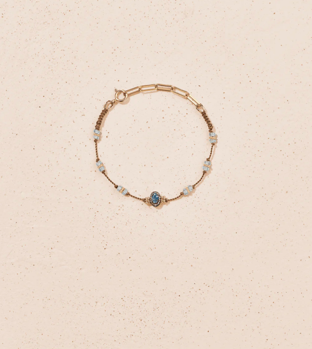 Bracelet Dâka Topaze Bleue - Tityaravy