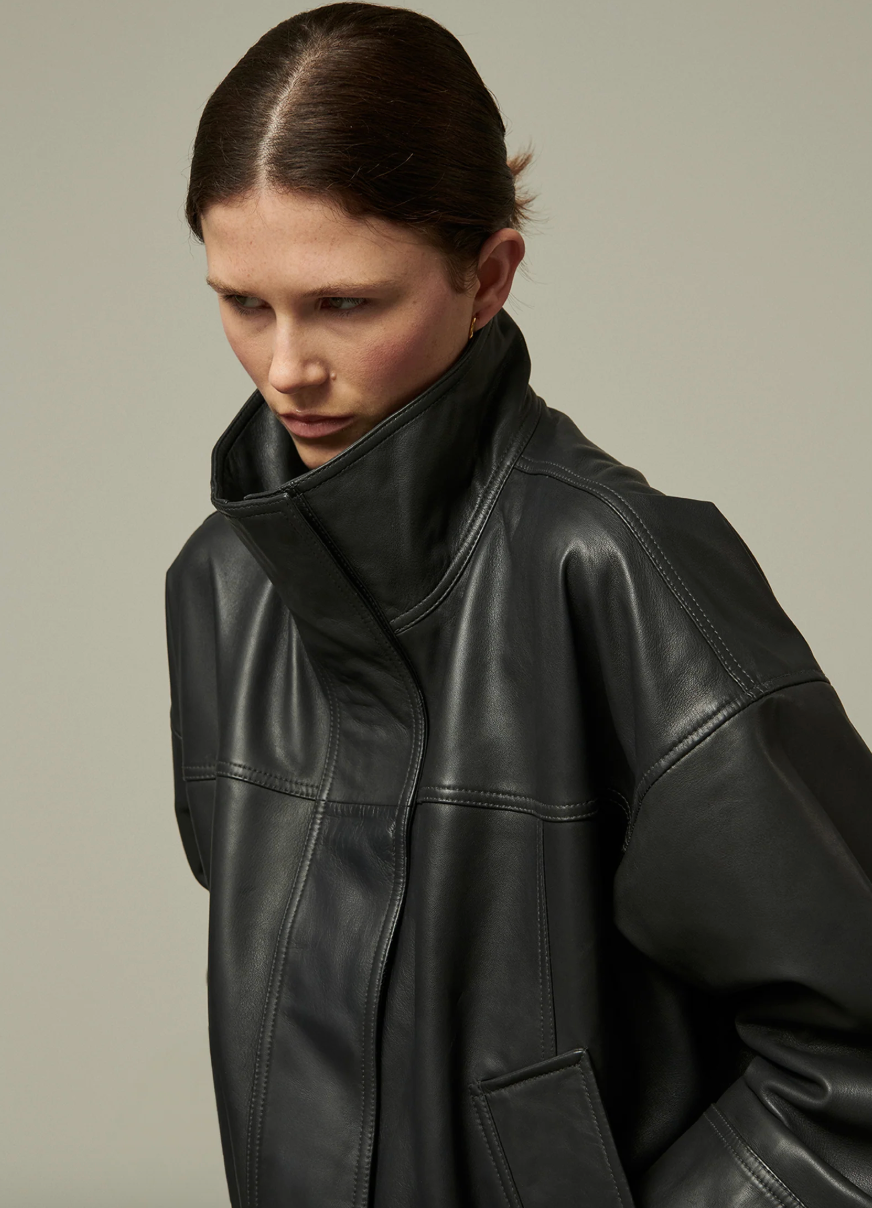 Veste Tiziano Cuir Anthracite - Bellepièce